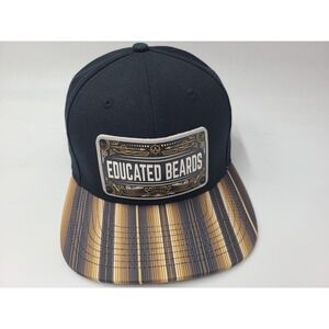 Educated Beards City Locs Snapback Hat Cap Grooming Hair Care Casual Men Black